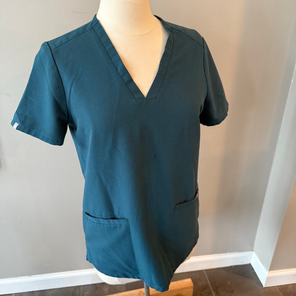Figs‎ Technical Collection Casma Scrub Top Shirt Womens Size Small Teal Green